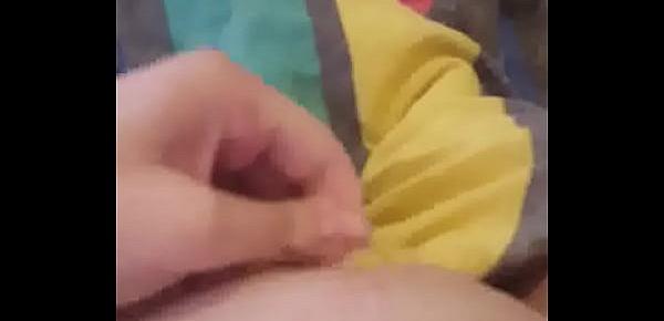  Saras Adventures - Pussy Playing With Full Bladder Makes Her Pee In The Bed